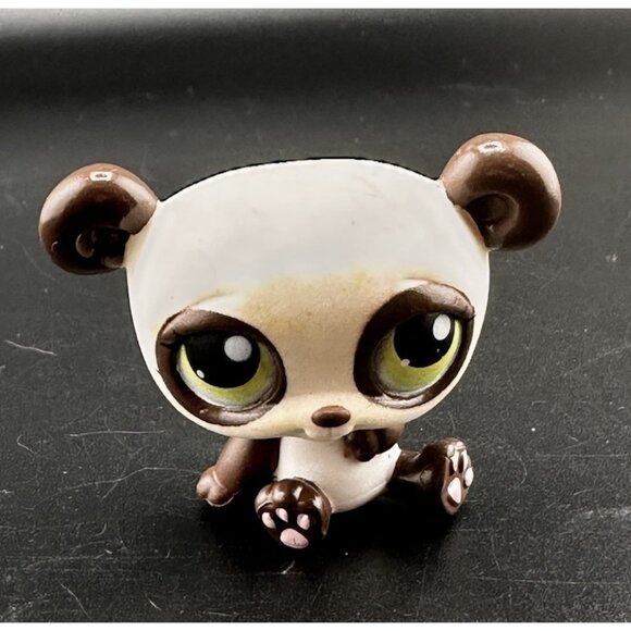 Littlest Pet Shop 176 Panda LPS Authentic Green Eyes Wintertime Tube Pals 2 2005 - Picture 1 of 11